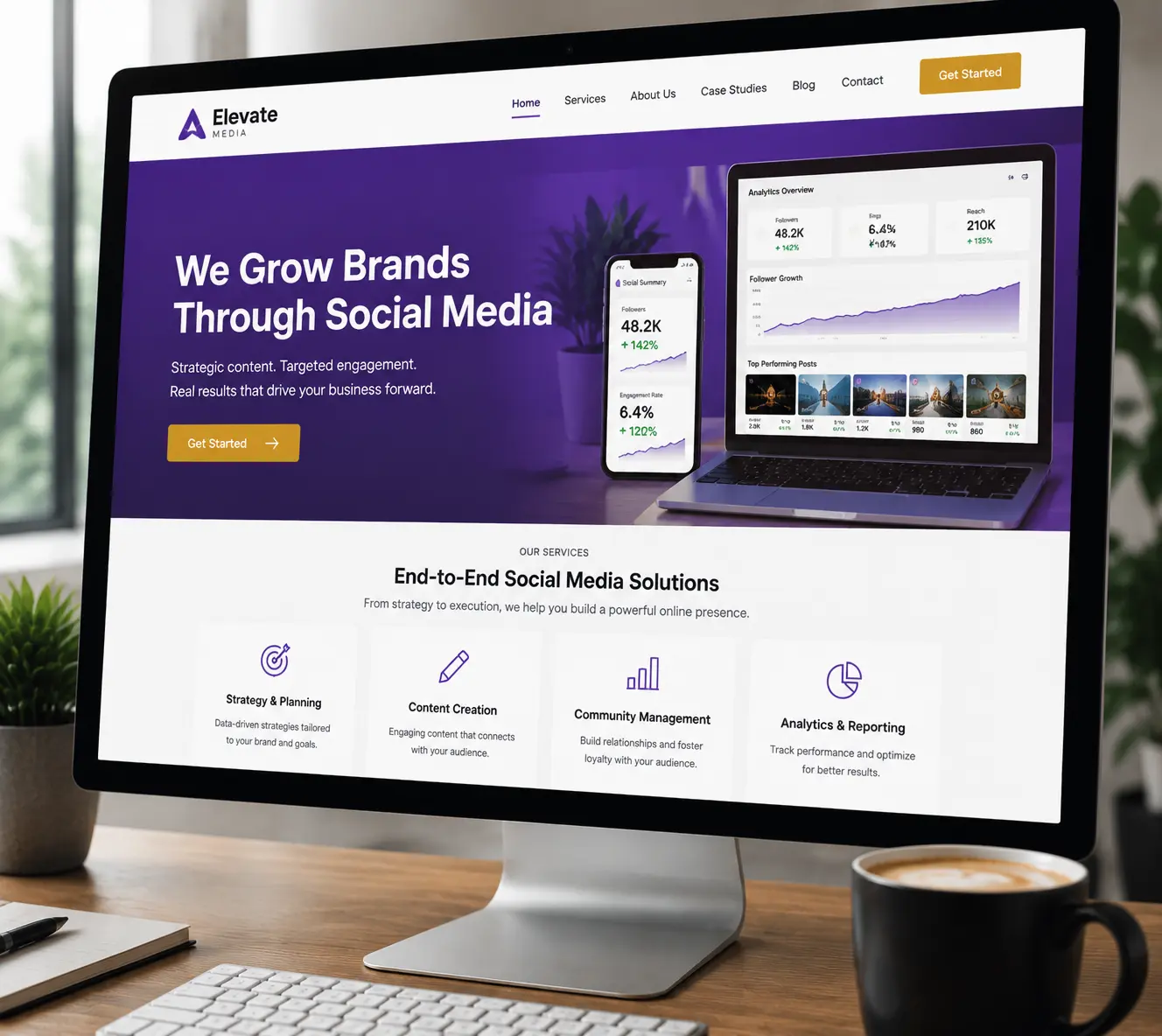 Website homepage design